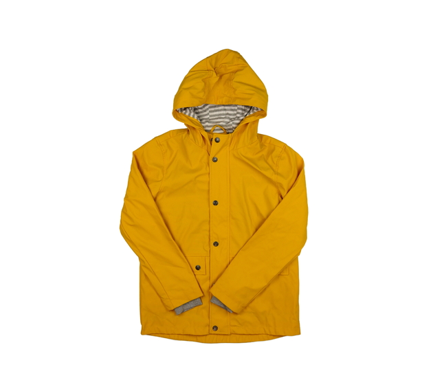Žlutá nepromokavá bunda se slabou podšívkou