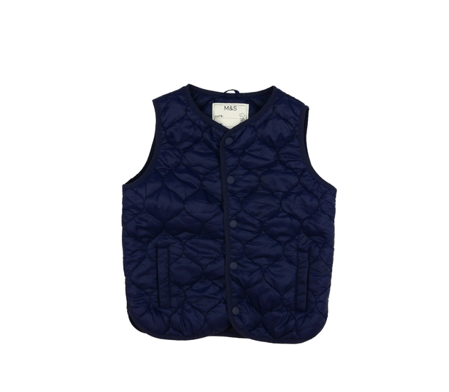 Tmavě modrá prošívaná vesta M&S