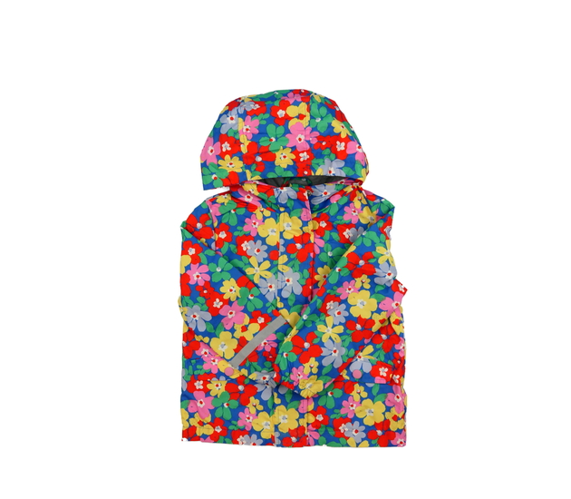 Modrá květinová slabší bunda s podšívkou Primark 