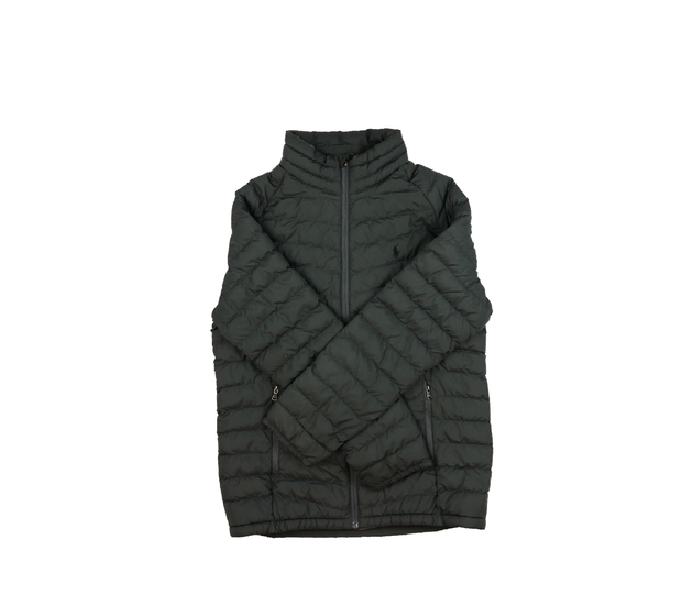 Šedá prošívaná zimní bunda vel. 176 Ralph Lauren 