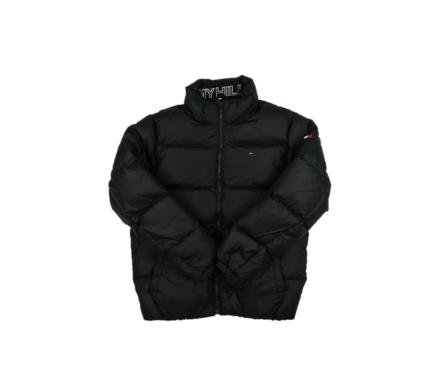 Černá prošívaná zimní bunda Tommy Hilfiger 