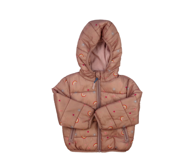 Růžová prošívaná zimní bunda M&Co