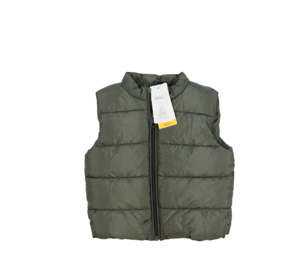 Nová khaki prošívaná zimní vesta M&S
