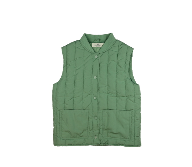 Zelená prošívaná vesta H&M