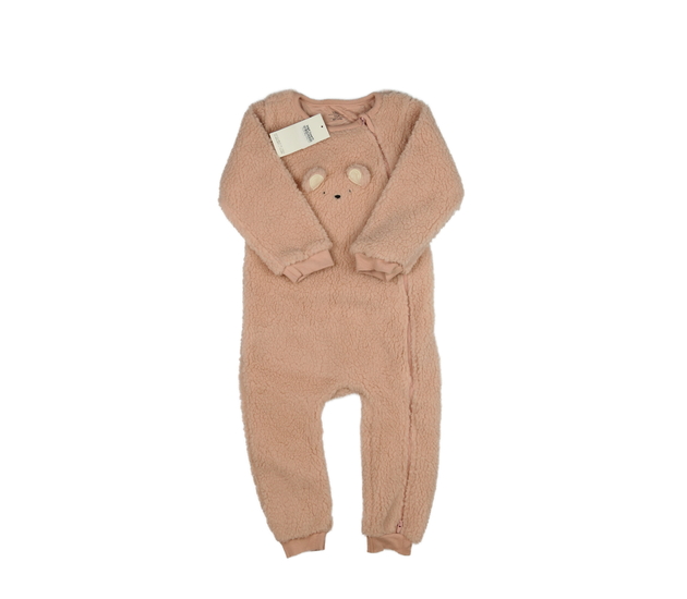 Nový růžový zimní beránkový overal M&S