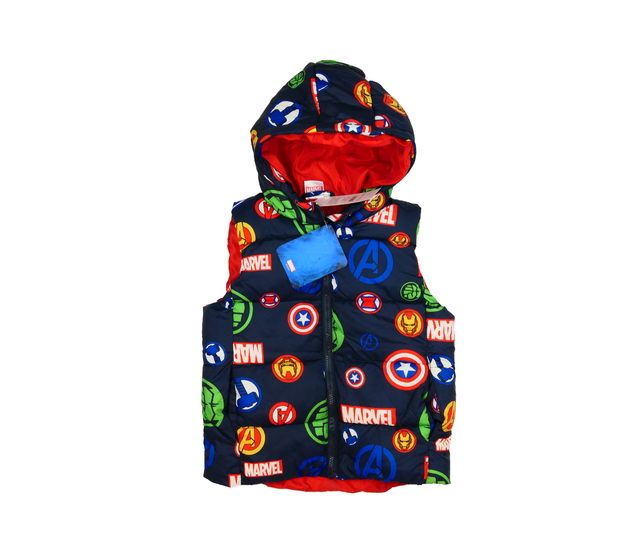 Nová tmavá prošívaná vesta Marvel 