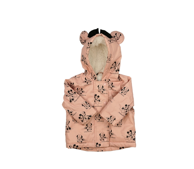 Růžová nepromokavá zimní bunda Minnie George