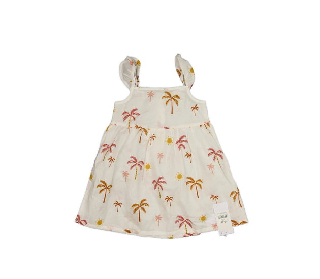 Nové krémové lehké šaty s palmami George