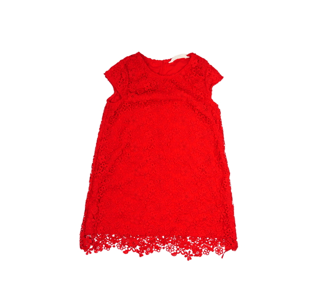 Červené zdobné společenské šaty H&M