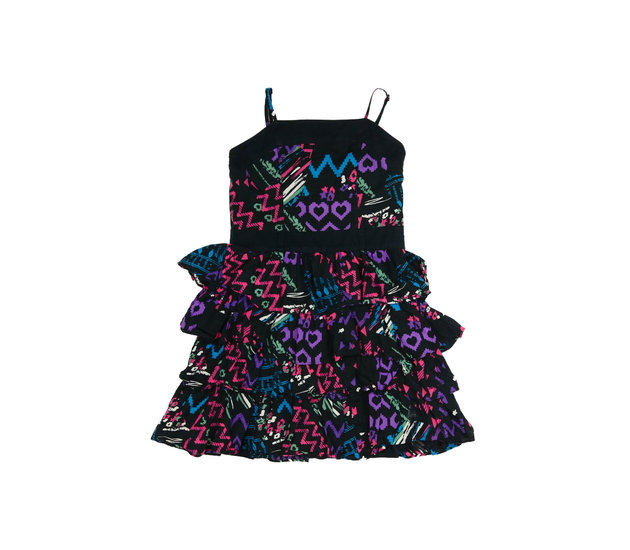 Černé barevně zdobné šaty M&S