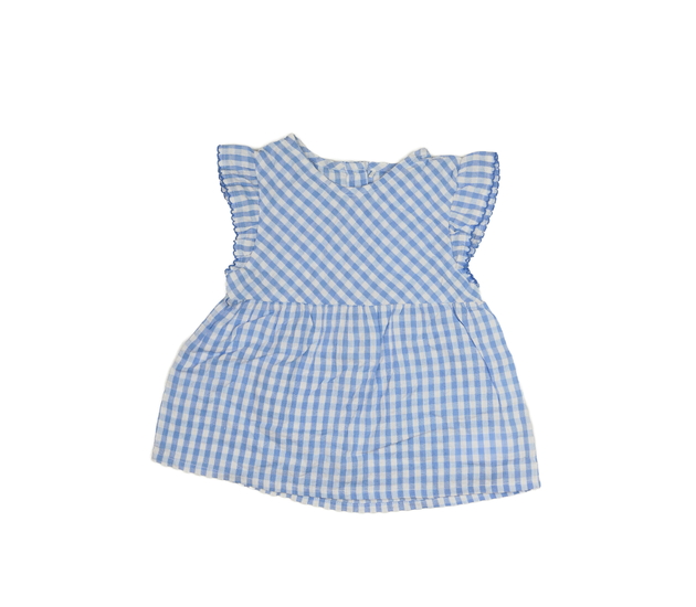 Modré kostkované šaty s volánky George