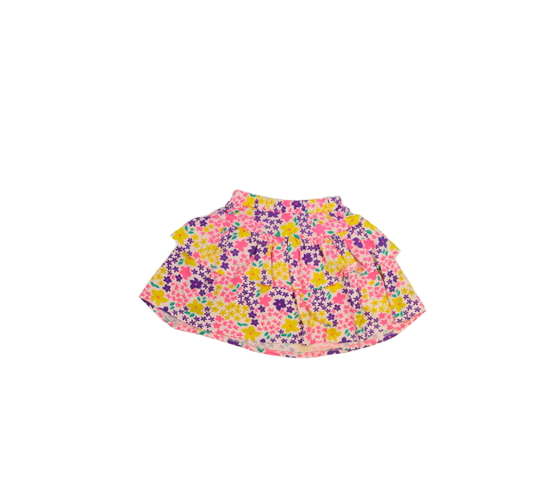 Světle růžová květinová sukně