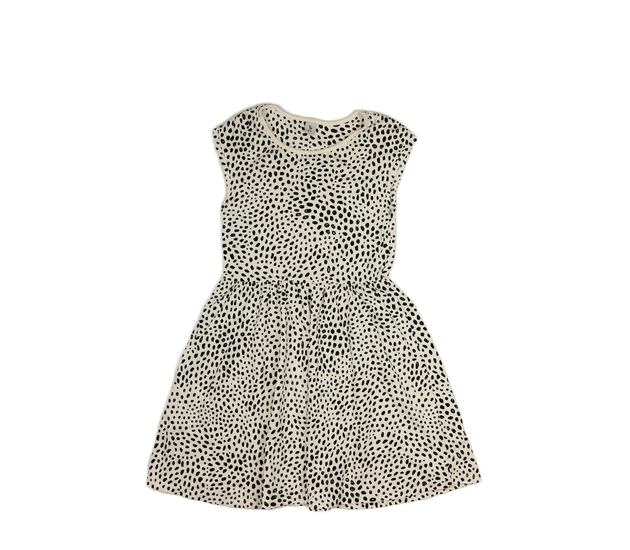 Bílé šaty s černými vzory Tu