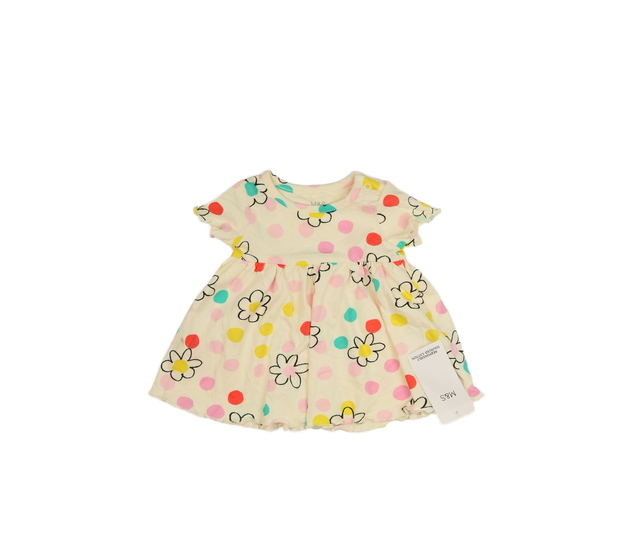 Nové krémové šaty s květy M&S