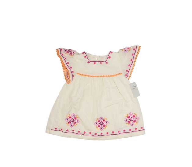 Nové bílé šaty s vyšitými květinami George