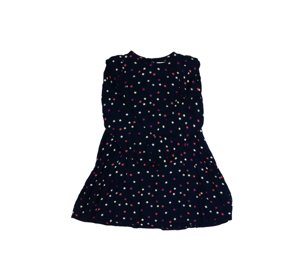 Tmavomodré šaty s hvězdami a volánky 