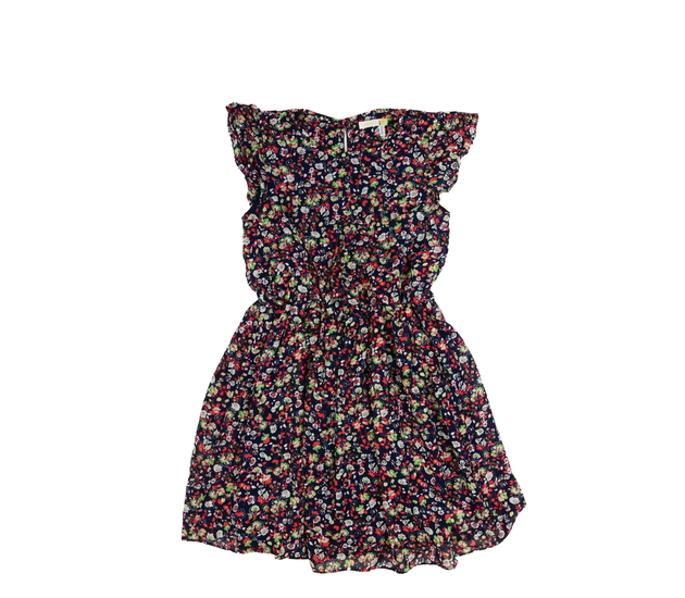 Tmavé květinové vzdušné šaty John Lewis