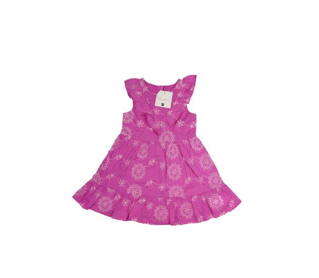 Nové růžové šaty s vyšitými květy 