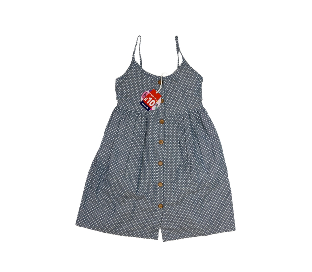 Nové modré šaty s kolečky 