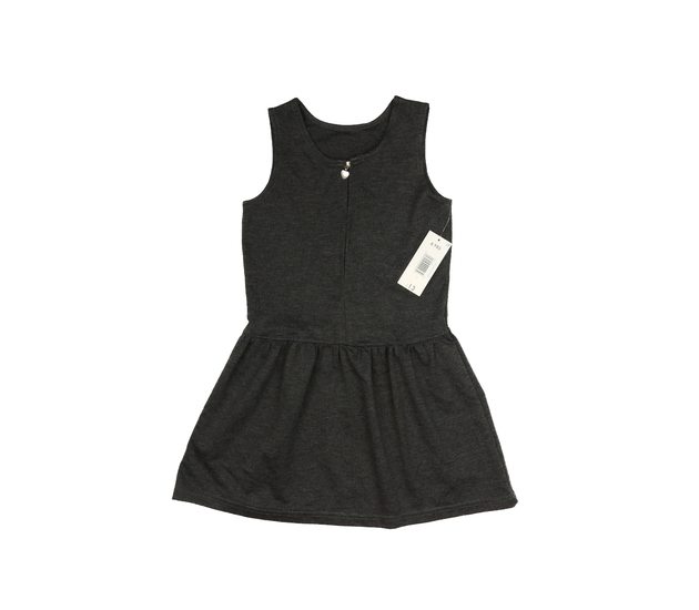 Nové šedé melírované šaty se srdíčkem na zipu 