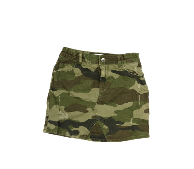 Zelená maskáčová riflová sukně Primark