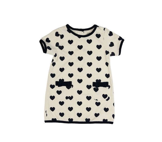 Bílé šaty s modrými srdci Primark