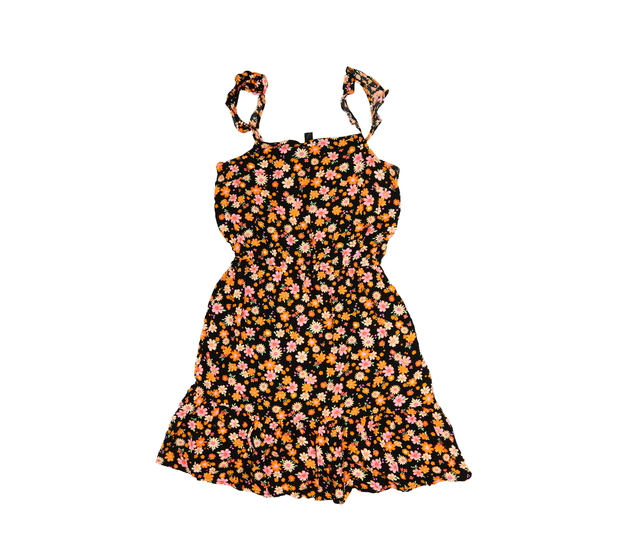 Černé vzdušné květinové šaty New Look