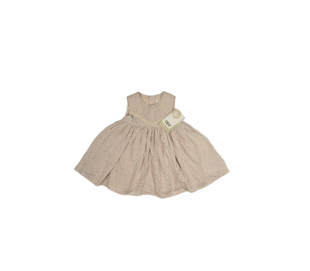 Nové hnědé společenské šaty se zlatými kolečky 