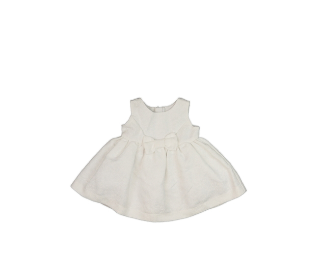 Bílé společenské šaty s mašlí 