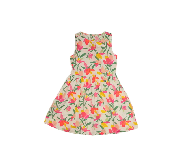 Světlé květinové společenské šaty 