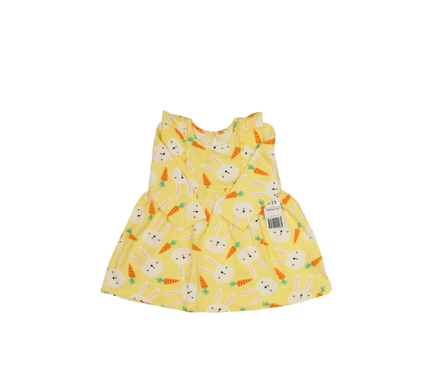 Nové žluté šaty s volánky a zajíčky 