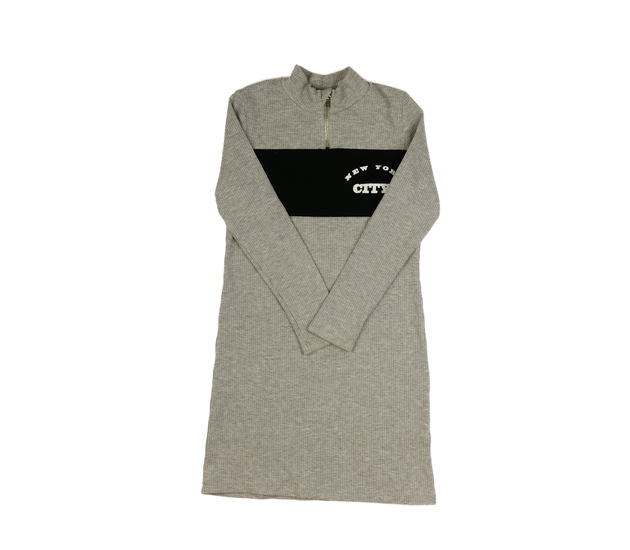 Šedé šaty s černým pruhem George