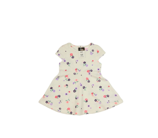 Nové krémové květinové šaty 