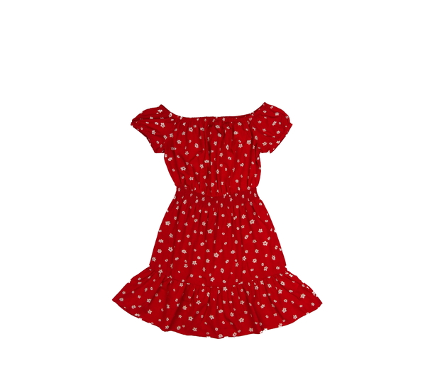 Červené květinové vzdušné šaty New Look