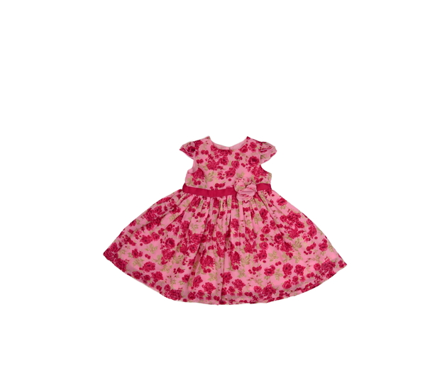 Růžové květinové společenské šaty George