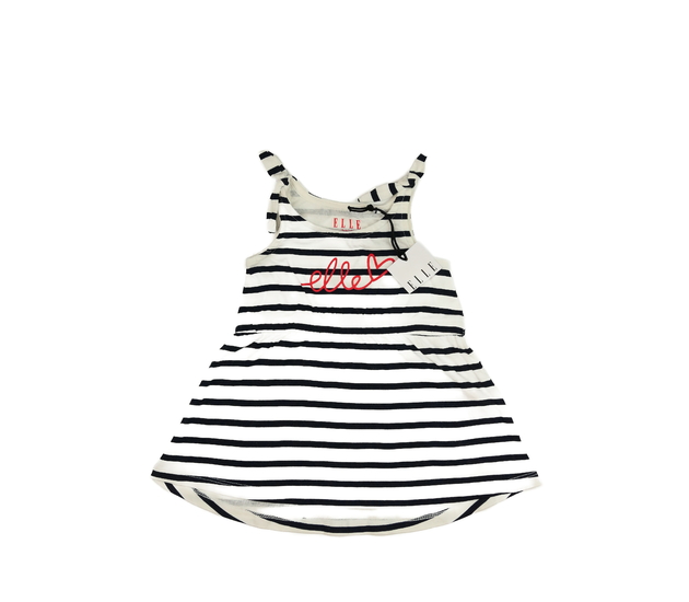 Nové pruhované šaty s nápisem