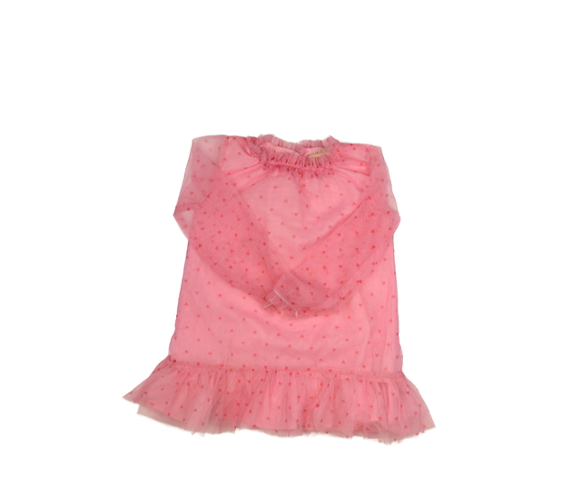 Růžové šaty se srdíčky 