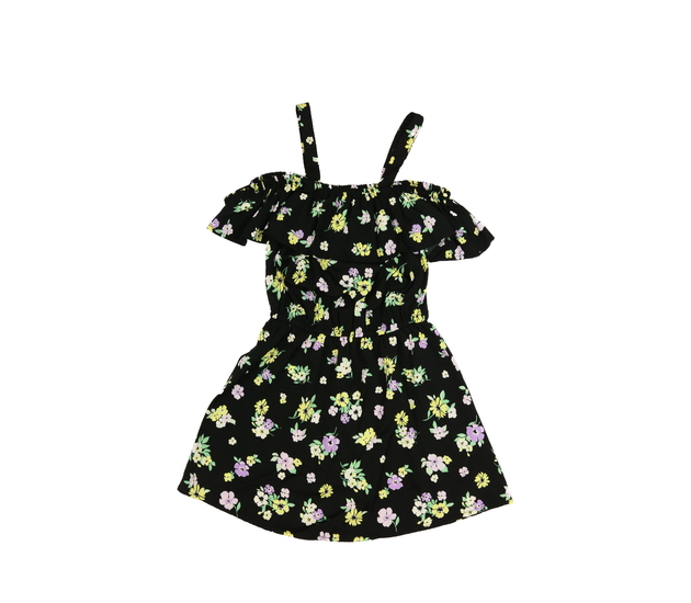 Černé květinové lehké šaty New Look