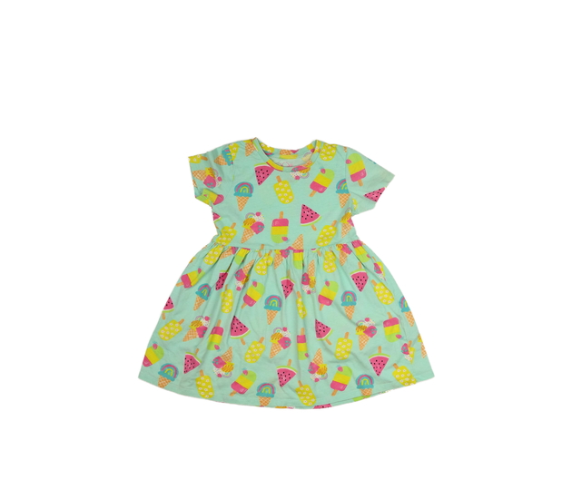 Tyrkysové šaty s nanuky 