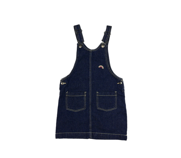 Tmavě modré riflové šaty s duhou