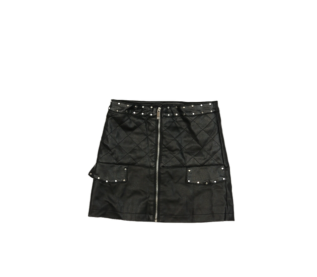 Černá koženková sukně River Island