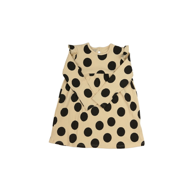 Hnědé šaty s kolečky a volánky George