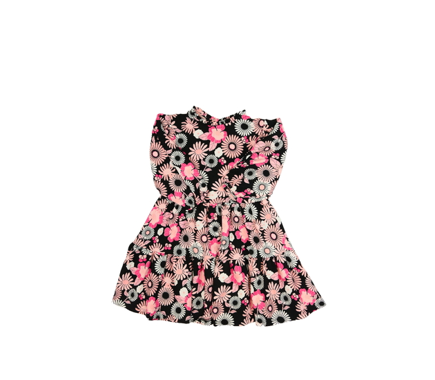 Černé šaty s barevnými květinami Next