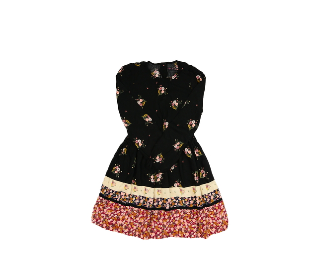 Černé květinové lehké šaty Nutmeg