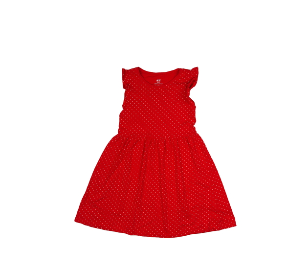 Červené šaty s kolečky H&M