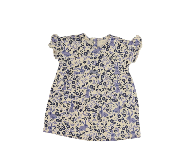 Světlé květinové šaty se zajíčky George