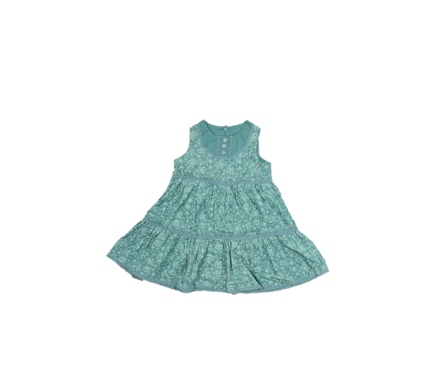 Zelené květinové šaty s krajkou M&S