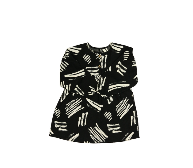 Černé šaty s bílými vzory George