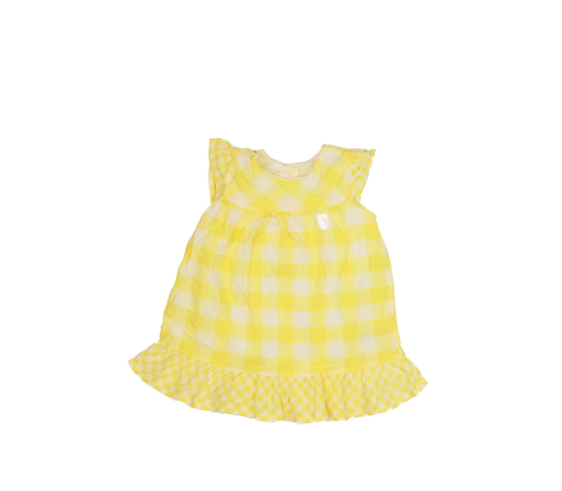Žluté kostkované šaty 