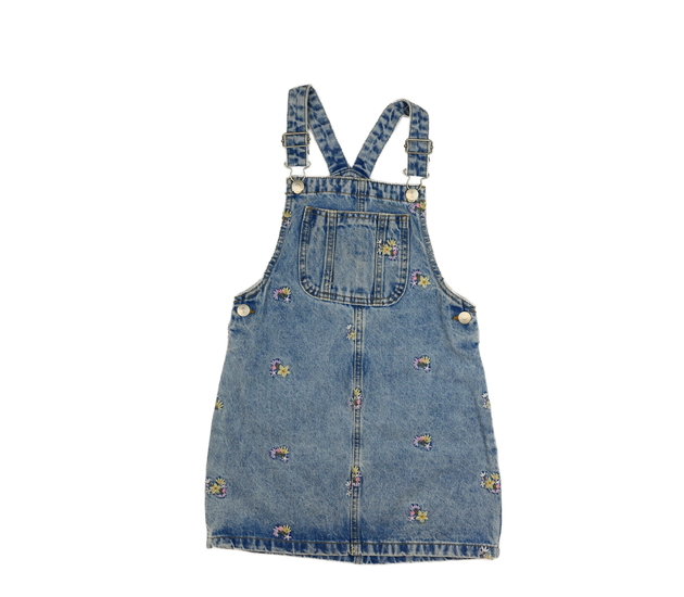 Modré riflové květinové šaty George